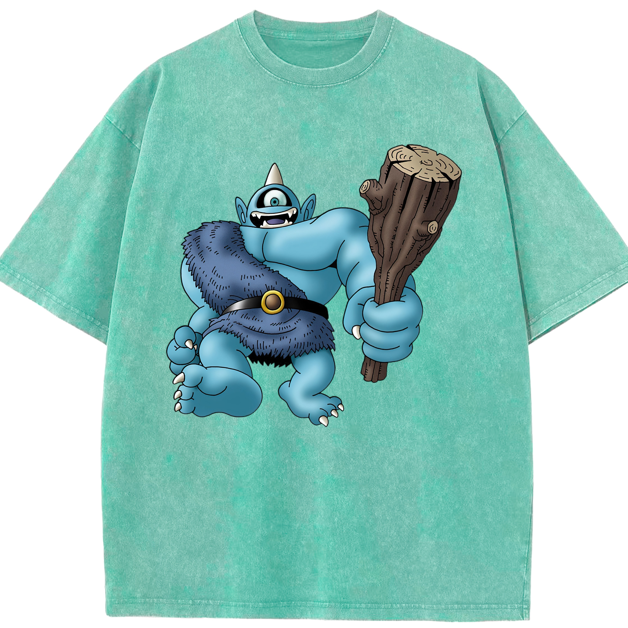 （画像用） ドラゴンクエスト Doragon Kuesuto Dragon Quest 綿100% ヴィンテージ風 半袖Tシャツ（フロントプリント）
